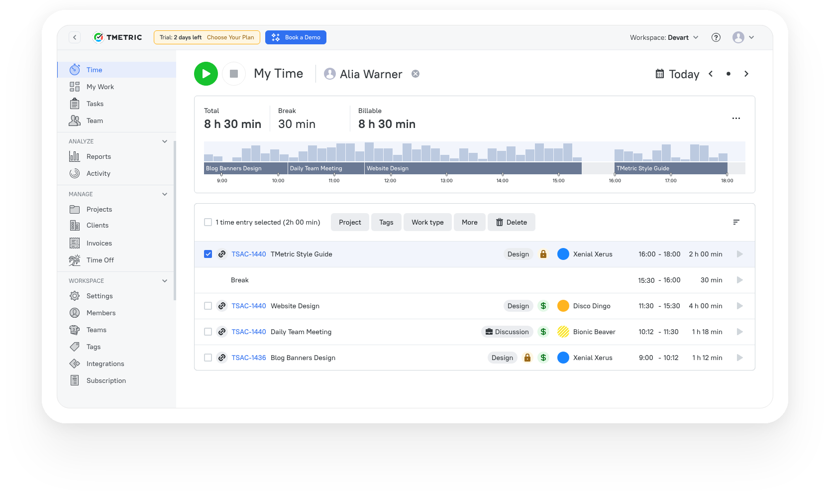 tmeric time tracking