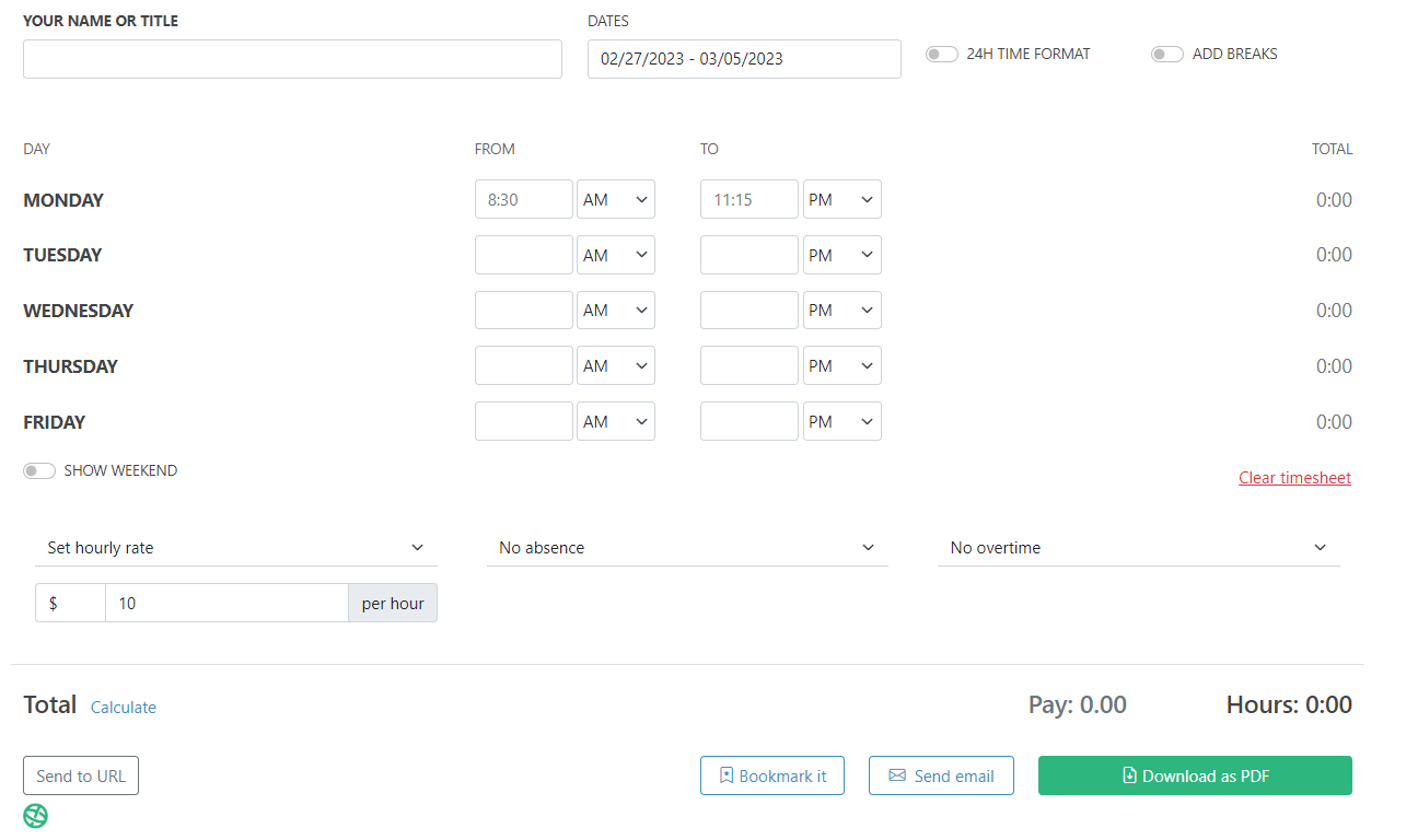 Best 10 Free Time Card Calculators