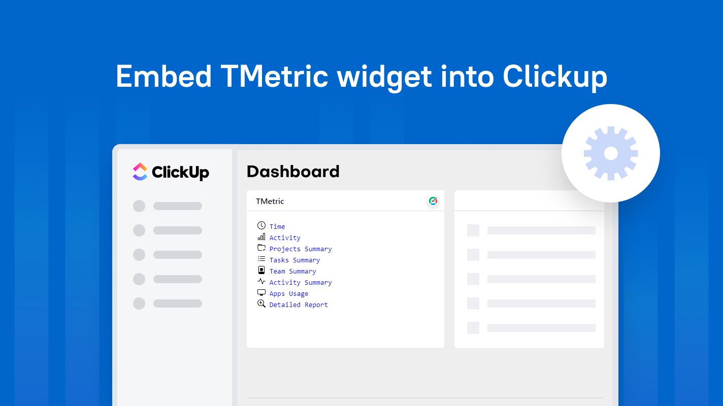Add TMetric Widget to ClickUp Dashboard