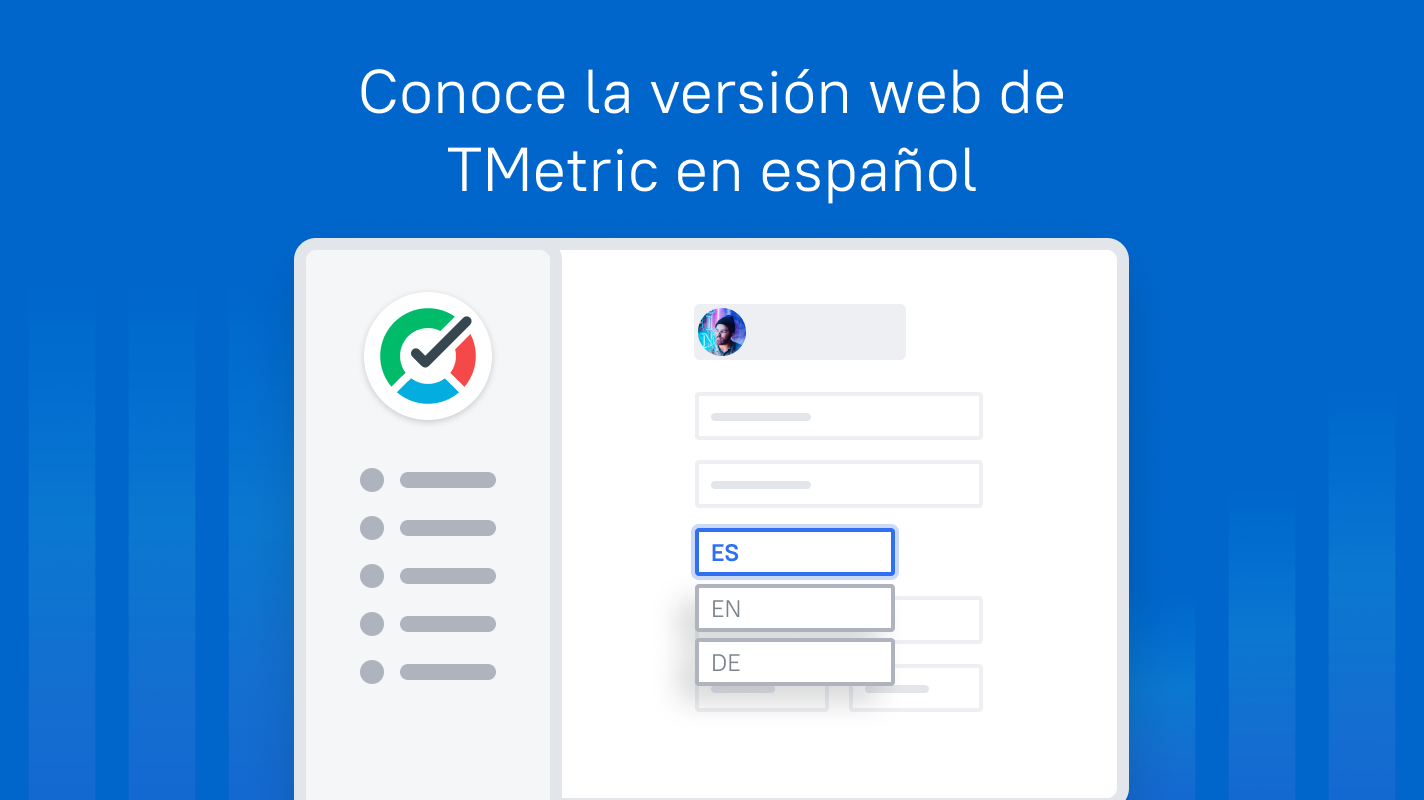 Meet the TMetric web version in Spanish