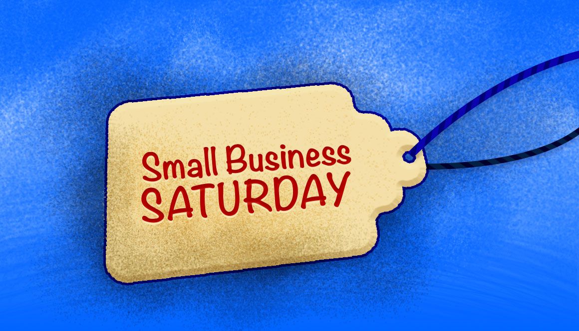 tag with words small business saturday 
