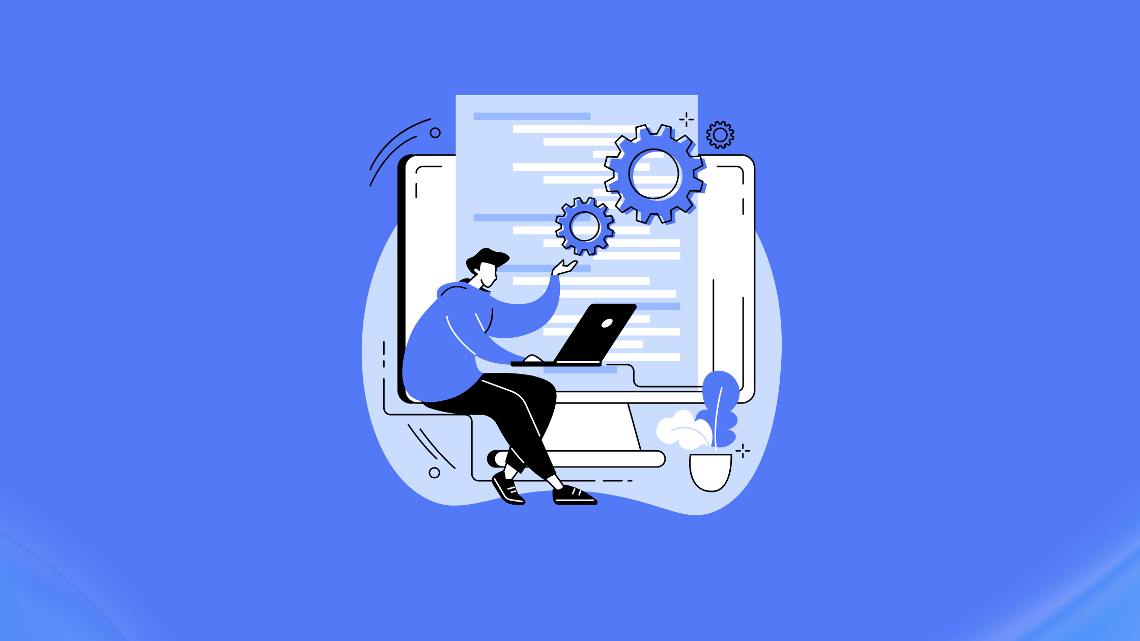 man at work graphic imag