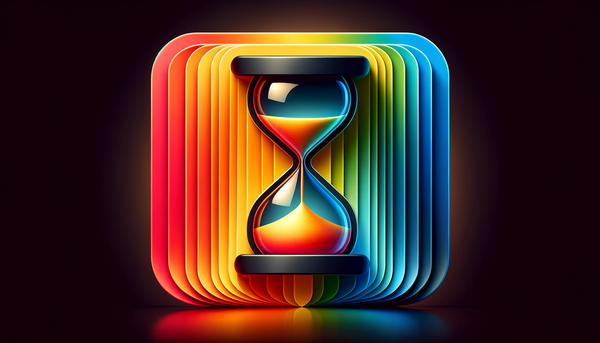 an hourglass in a spectrum