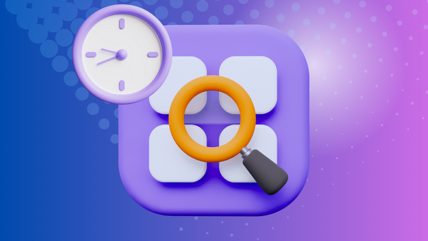 3D icon for time management apps and clock 